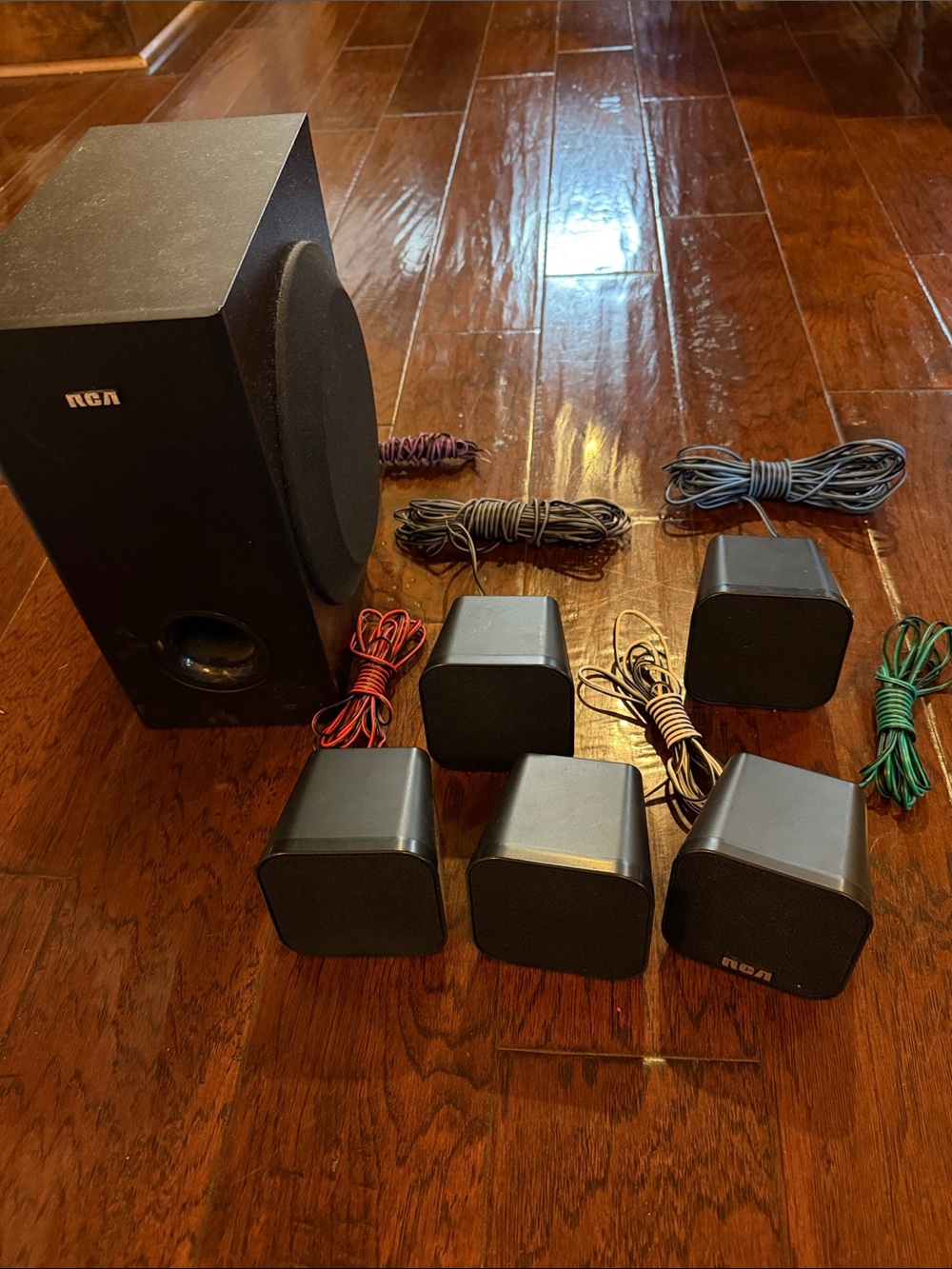 RCA Black 5.1 Surround Sound Speaker System - Satellite Speakers & Subwoofer